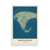 Map of Provincetown, Massachusetts, 12 x 18 inch unframed archival matte print