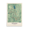 Map of Raynham, Massachusetts, 12 x 18 inch unframed archival matte print