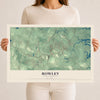 Map of Rowley, Massachusetts, 12 x 18 inch unframed archival matte print