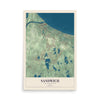 Map of Sandwich, Massachusetts, 12 x 18 inch unframed archival matte print
