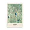 Map of Sharon, Massachusetts, 12 x 18 inch unframed archival matte print
