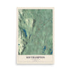 Map of Southampton, Massachusetts, 12 x 18 inch unframed archival matte print