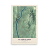 Map of Sunderland, Massachusetts, 12 x 18 inch unframed archival matte print