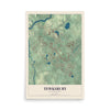 Map of Tewksbury, Massachusetts, 12 x 18 inch unframed archival matte print