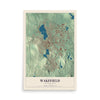 Map of Wakefield, Massachusetts, 12 x 18 inch unframed archival matte print
