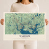 Map of Wareham, Massachusetts, 12 x 18 inch unframed archival matte print