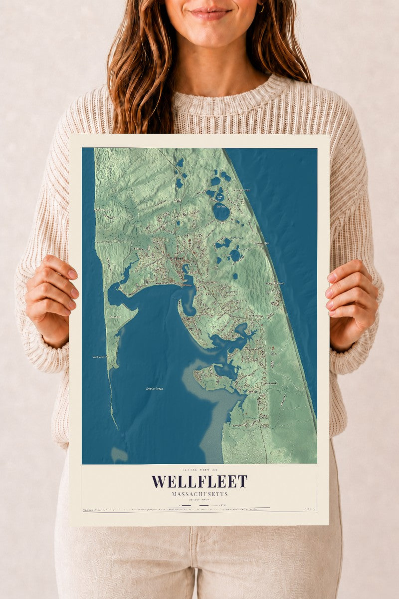 Wellfleet, Massachusetts map print - 12 x 18 archival matte print