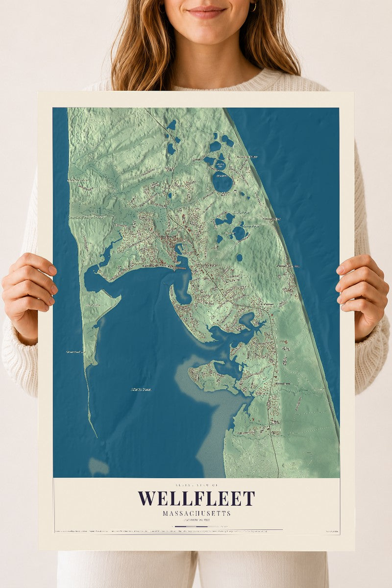 Wellfleet, Massachusetts map print - 18 x 24 archival matte print