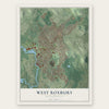 West Roxbury, Massachusetts map print, the full design