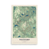 Map of Westford, Massachusetts, 12 x 18 inch unframed archival matte print