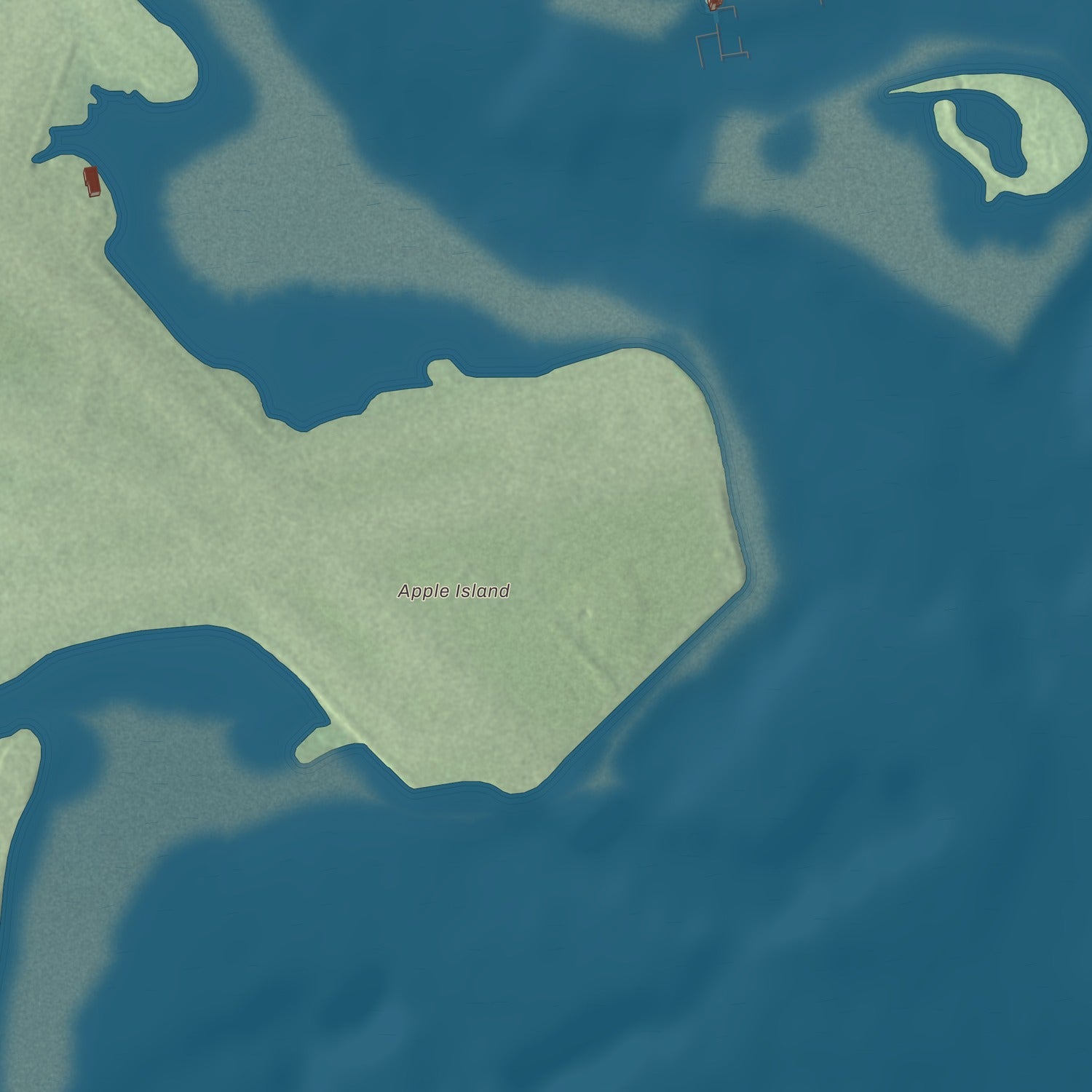 Terrain and local geography detail from the Winthrop, Massachusetts map