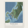 Woods Hole, Massachusetts map print, the full design