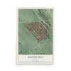 Map of Bolton Hill, Maryland, 12 x 18 inch unframed archival matte print