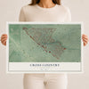 Map of Cross Country, Maryland, 12 x 18 inch unframed archival matte print