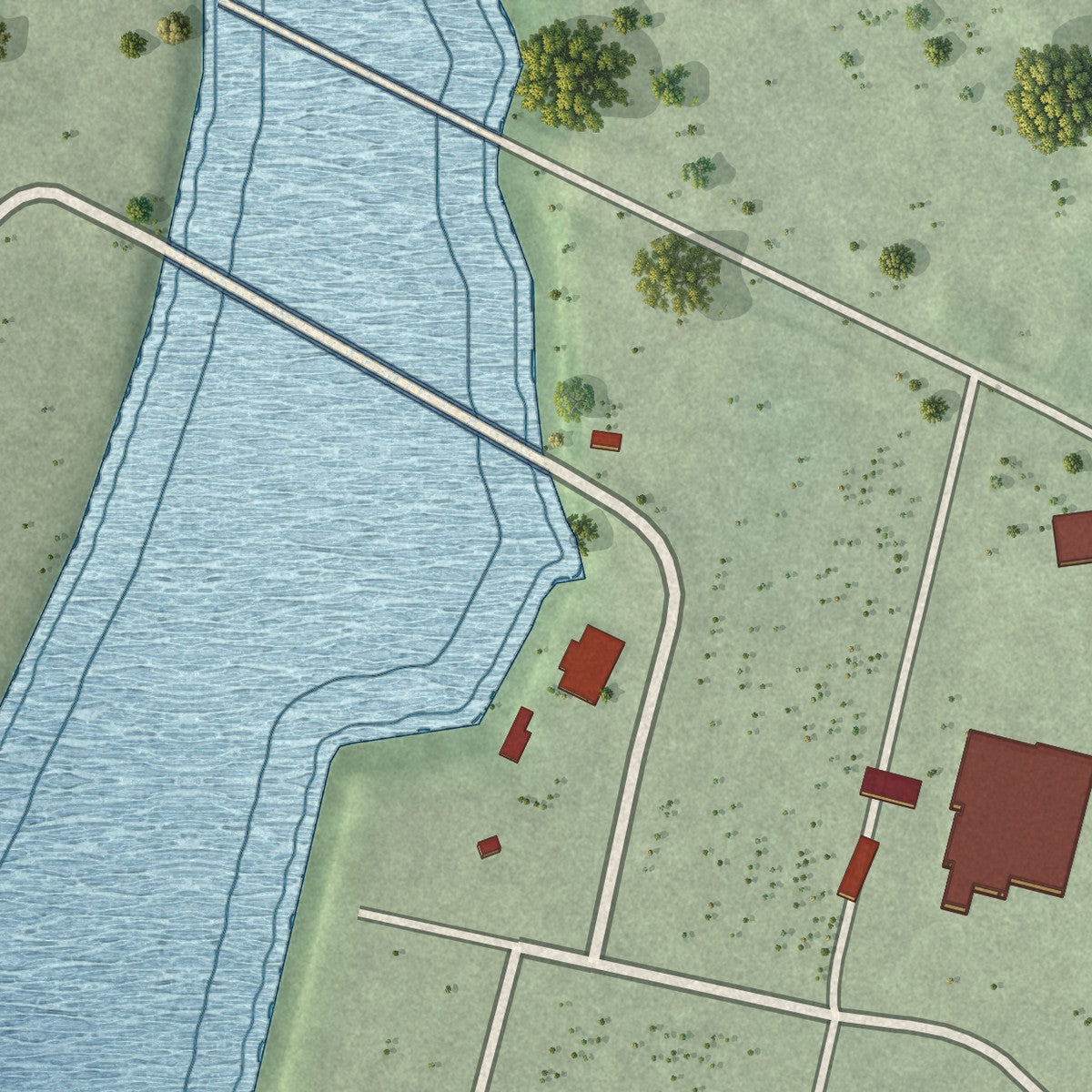 Close-up of the map of Dundalk Marine Terminal, Maryland print showing street and building detail