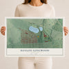 Map of Hanlon-Longwood, Maryland, 12 x 18 inch unframed archival matte print