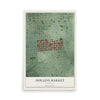 Map of Hollins Market, Maryland, 12 x 18 inch unframed archival matte print