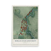 Map of Morgan State University, Maryland, 12 x 18 inch unframed archival matte print