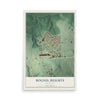 Map of Rognel Heights, Maryland, 12 x 18 inch unframed archival matte print