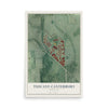 Map of Tuscany-Canterbury, Maryland, 12 x 18 inch unframed archival matte print