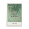 Map of West Hills, Maryland, 12 x 18 inch unframed archival matte print