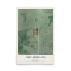 Map of York-Homeland, Maryland, 12 x 18 inch unframed archival matte print