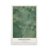 Map of Barnesville, Maryland, 12 x 18 inch unframed archival matte print