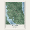 Barstow, Maryland map print, the full design