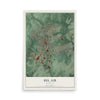 Map of Bel Air, Maryland, 12 x 18 inch unframed archival matte print