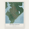 Beverly Beach, Maryland map print, the full design