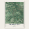 Brown Station, Maryland map print, the full design
