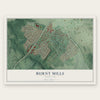 Burnt Mills, Maryland map print, the full design