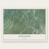 C&O Canal, Maryland map print, the full design