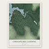 Chesapeake Landing, Maryland map print, the full design