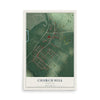 Map of Church Hill, Maryland, 12 x 18 inch unframed archival matte print