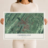 Map of Cumberland, Maryland, 12 x 18 inch unframed archival matte print