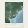 Deale, Maryland map print, the full design