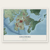 Edgemere, Maryland map print, the full design