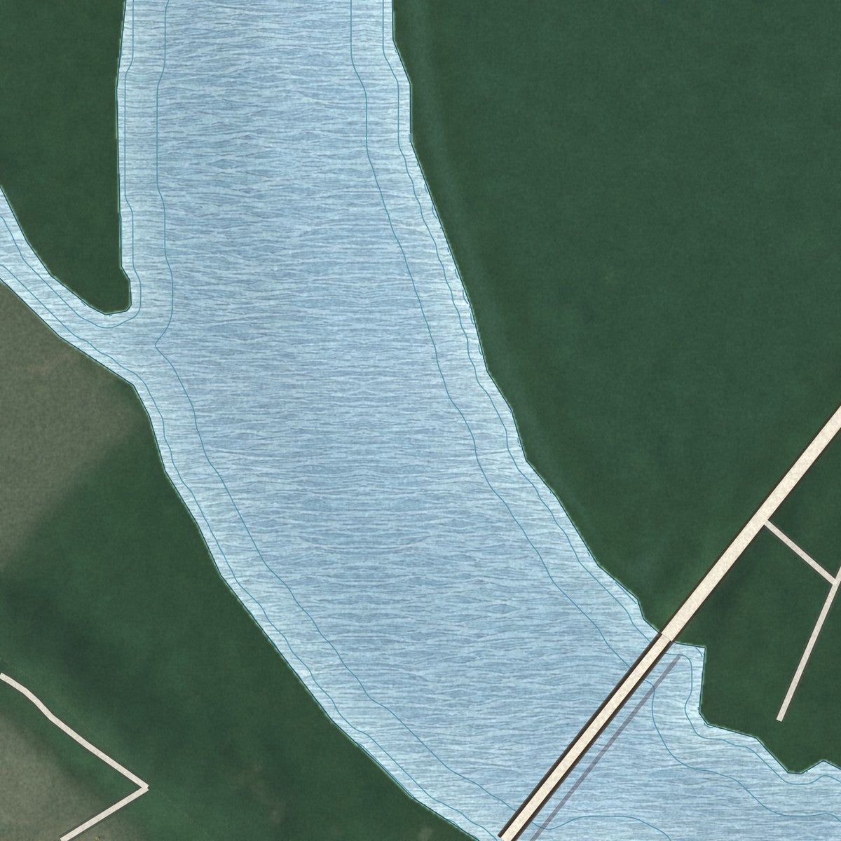 Close-up of the map of Eldorado, Maryland print showing street and building detail