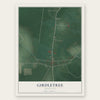 Girdletree, Maryland map print, the full design