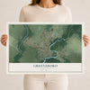 Map of Greensboro, Maryland, 12 x 18 inch unframed archival matte print