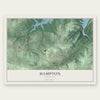 Hampton, Maryland map print, the full design