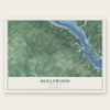 Hollywood, Maryland map print, the full design