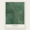 Hutton, Maryland map print, the full design