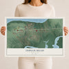 Map of Indian Head, Maryland, 12 x 18 inch unframed archival matte print