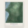 Jesterville, Maryland map print, the full design