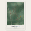Lewistown, Maryland map print, the full design