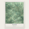 Manor, Maryland map print, the full design