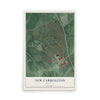 Map of New Carrollton, Maryland, 12 x 18 inch unframed archival matte print