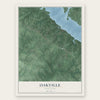 Oakville, Maryland map print, the full design